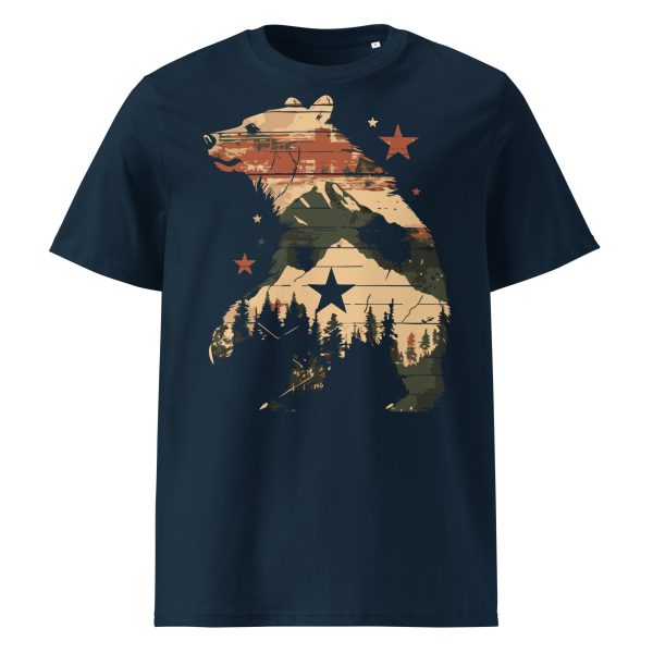 California Grizzly, Organic Ribbed-Neck Graphic Tee