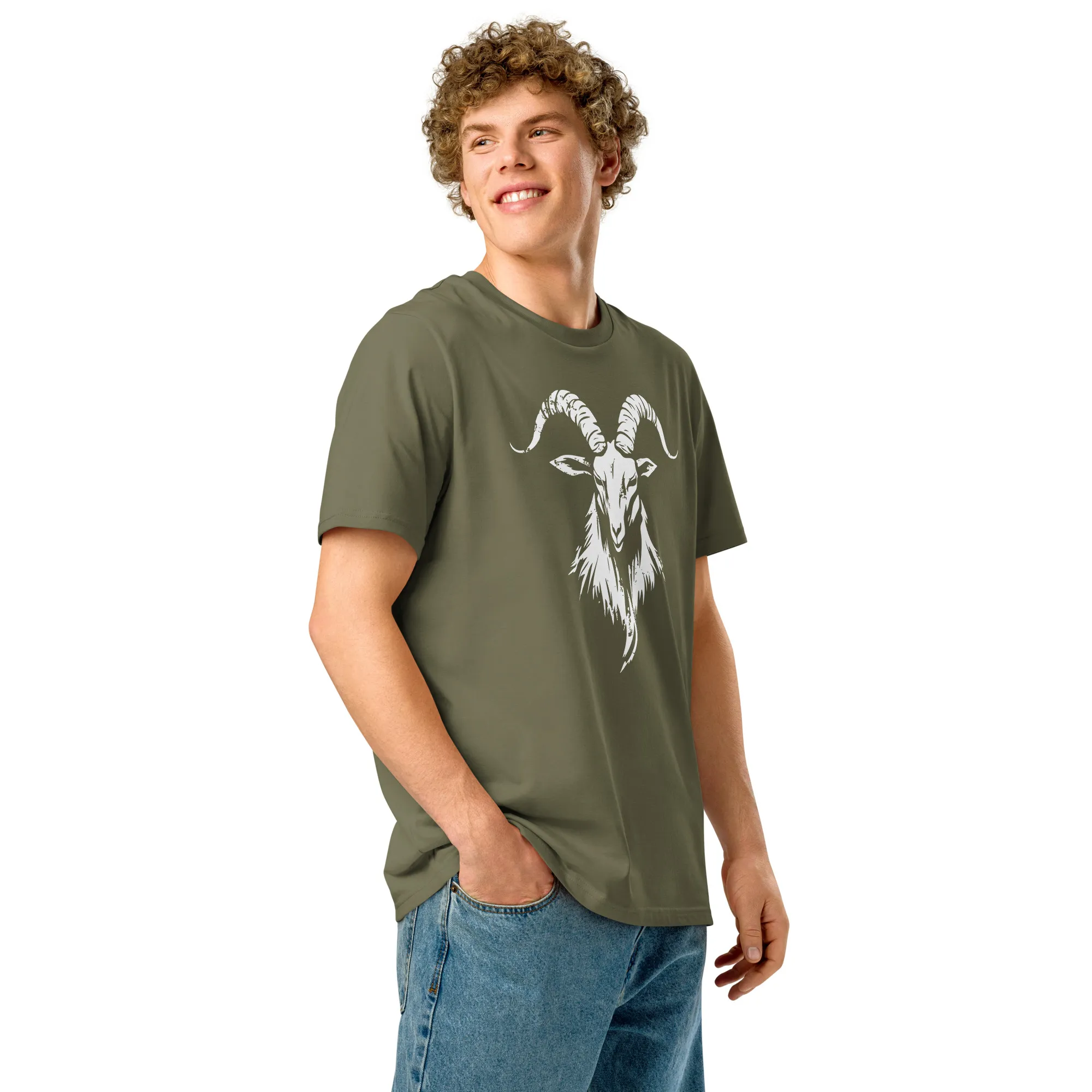 Hover image for The GOAT, Unisex Organic Ribbed-Neck Tee