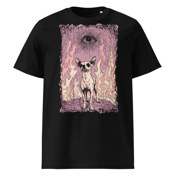 Pocket Hellhound, Unisex Organic Ribbed-Neck Tee