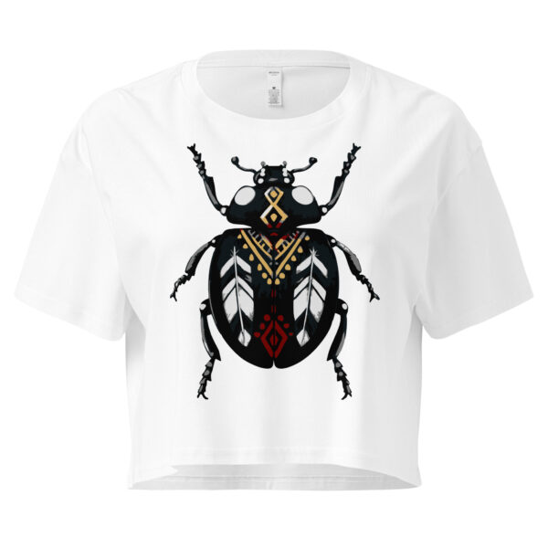 Boho Beetle, Short Crop Graphic Animal Shirt