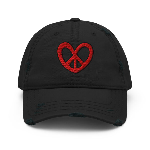 Peace, Love, Pretzel — Baseball Cap (Distressed)