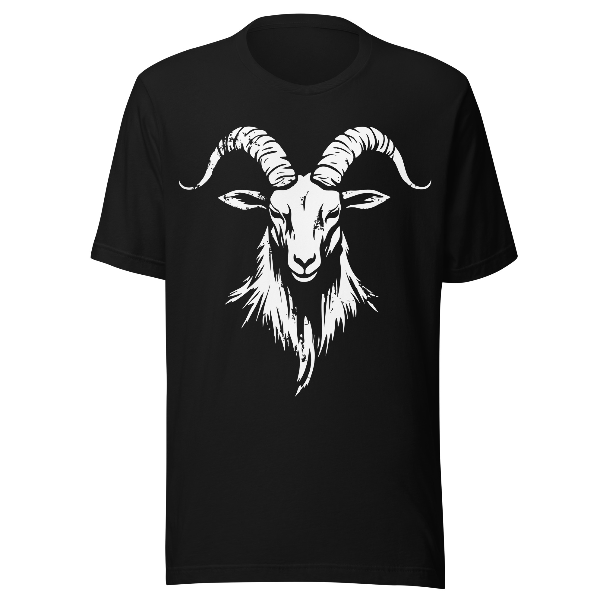 goat illustration bold style, humorous tone, classic t-shirt