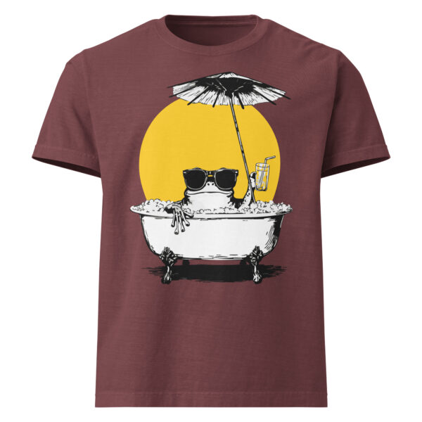 playful frog design, self care theme, oversized t-shirt