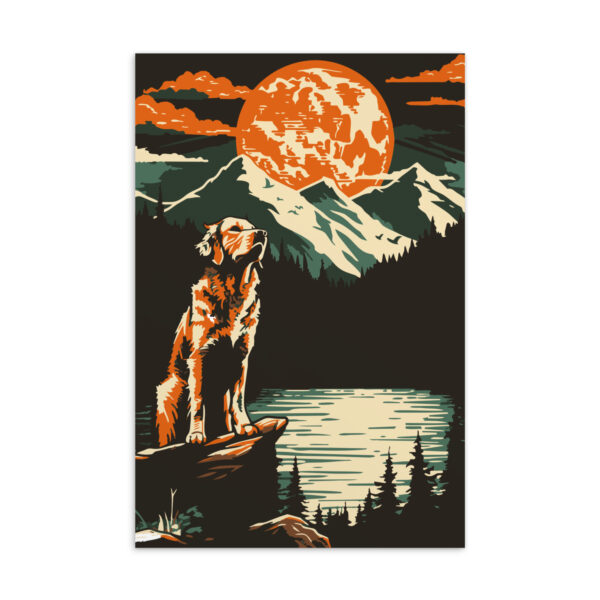Bark Side of the Moon — 4 x 6 Art Postcard