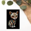 Resting Cat Face — 4 x 6 Art Postcard - Thumbnail Image 2