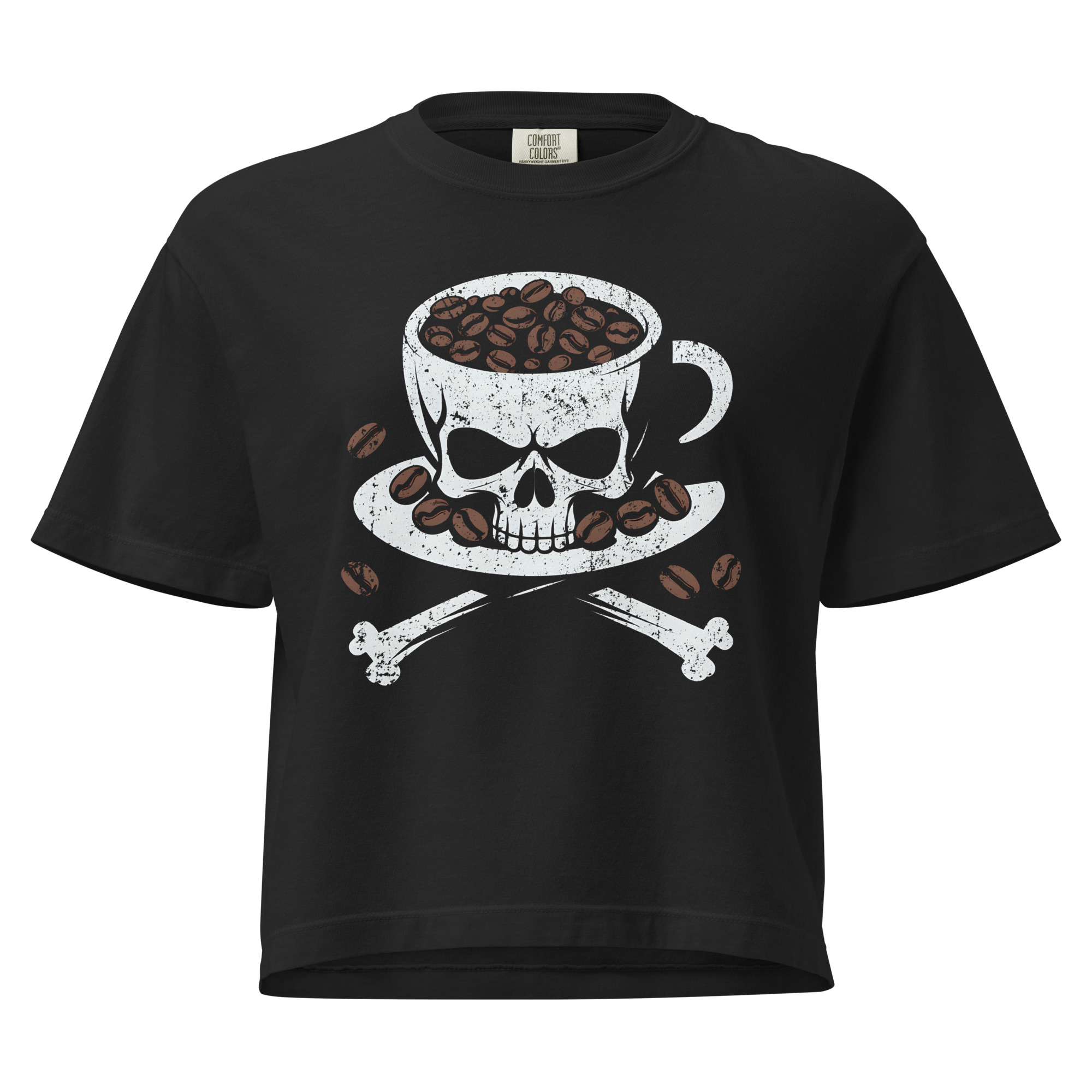 Death Before Decaf — Cropped T-Shirt (Boxy) - Image 1